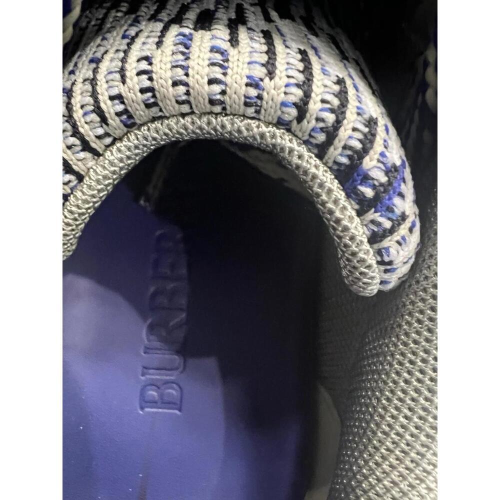 $890 Burberry Knit Box Sneakers Men Lichen Ip Check Size 8 /41 - Picture 14 of 16